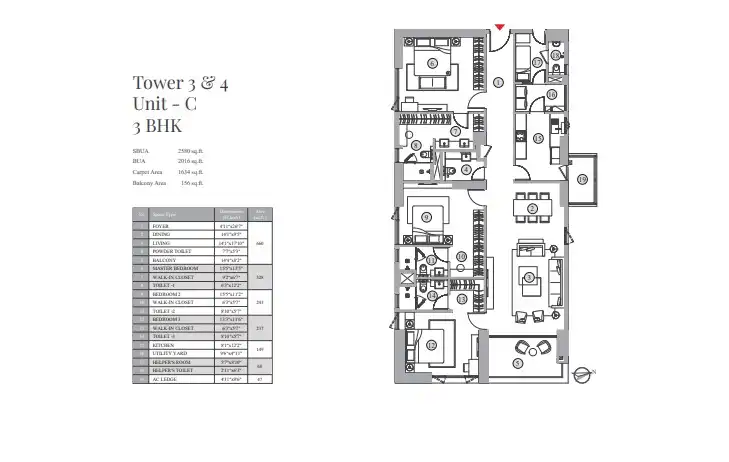 Unit B 4BHK